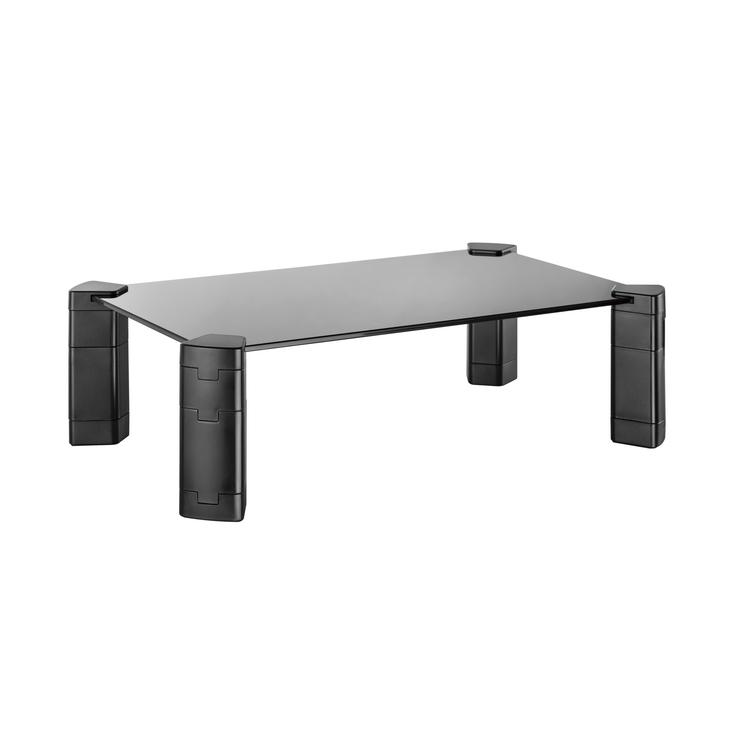 AISENS Soporte Elevador Cristal para Monitor / Portatil, Negro