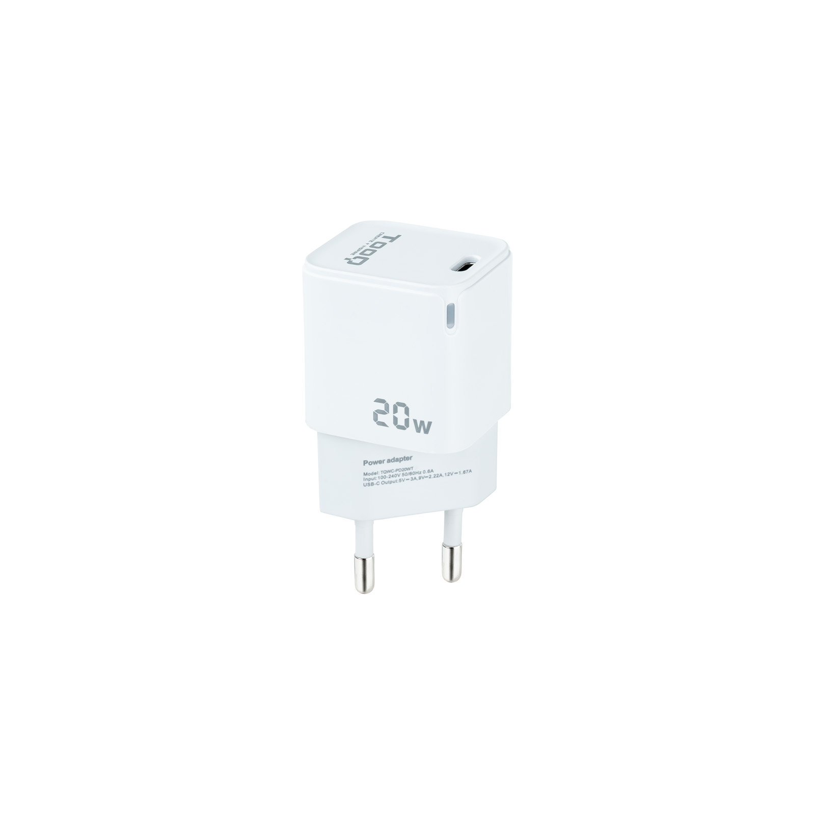 TOOQ CARGADOR DE PARED USB-C PD 20W