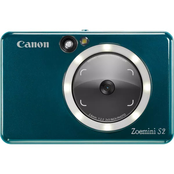 CANON CAMARA IMPRESORA INSTANTANEA ZOEMINI S2 AZUL TURQUESA/ 8MP/ BLUETOOTH/ CAPACIDAD 10 HOJAS