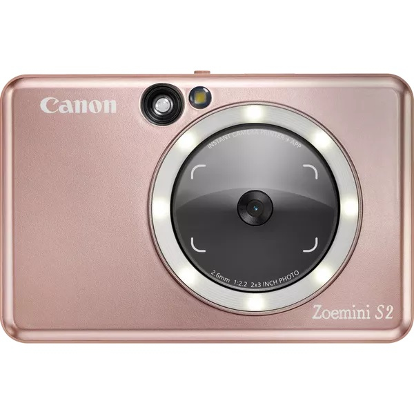 CANON CAMARA IMPRESORA INSTANTANEA ZOEMINI S2 ORO ROSA/ 8MP/ BLUETOOTH/ CAPACIDAD 10 HOJAS